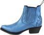 Mayura Boots 2487 Blauw Dames Cowboy Western Fashion Enklelaars Spitse Neus Schuine Hak Elastiek Sluiting Echt Leer - Thumbnail 9