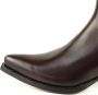 Mayura Boots 2496 Bordeaux Spitse Western Enkellaars Dames Schuine Hak Elastiek Sluiting Glad Leer - Thumbnail 4