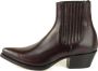 Mayura Boots 2496 Bordeaux Spitse Western Enkellaars Dames Schuine Hak Elastiek Sluiting Glad Leer - Thumbnail 10