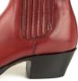 Mayura Boots 2496 Rood Spitse Western Enkellaars Dames Schuine Hak Elastiek Sluiting Glad Leer - Thumbnail 7