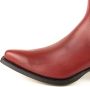 Mayura Boots 2496 Rood Spitse Western Enkellaars Dames Schuine Hak Elastiek Sluiting Glad Leer - Thumbnail 10