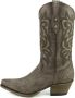 Mayura Boots Alabama 2524 Bruin-Grijs-Taupe Lavado Dames Westernlaars Spitse Neus Hak Hoge Schacht Echt Leer - Thumbnail 2