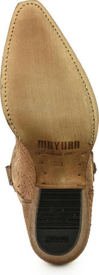 Mayura Boots Alabama 2524 Cognac Lavado Dames Westernlaars Spitse Neus Hak Hoge Schacht Echt Leer