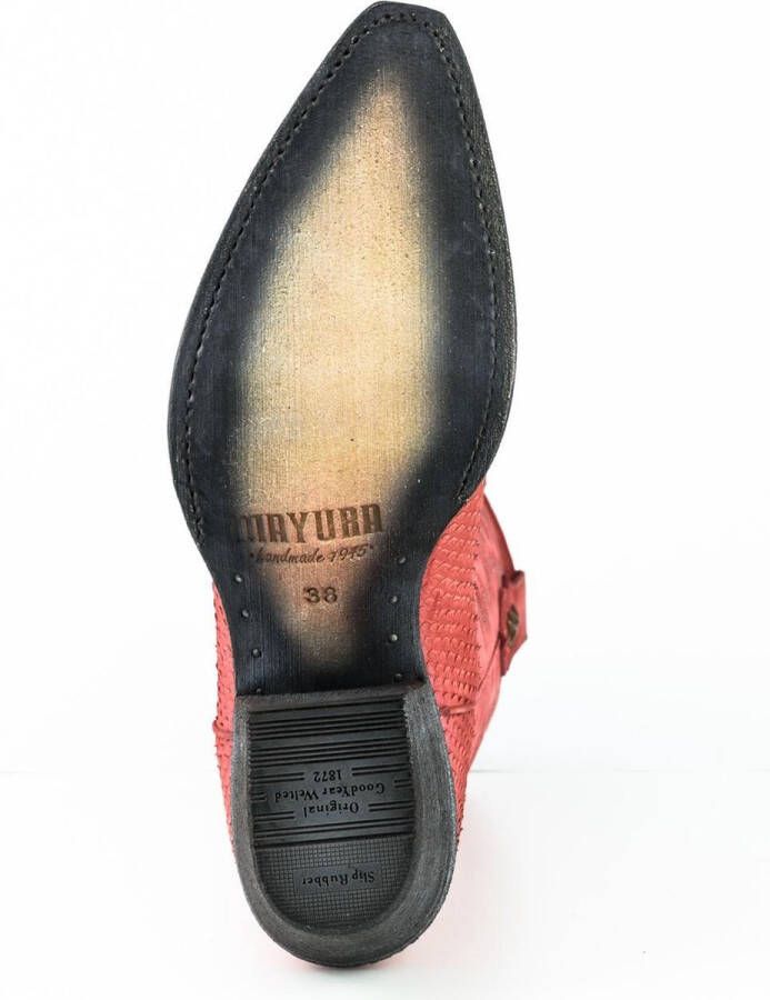 Mayura Boots Alabama 2524 Rood Lavado Dames Westernlaars Spitse Ne cm Hak Hoge Schacht Echt Leer - Foto 2