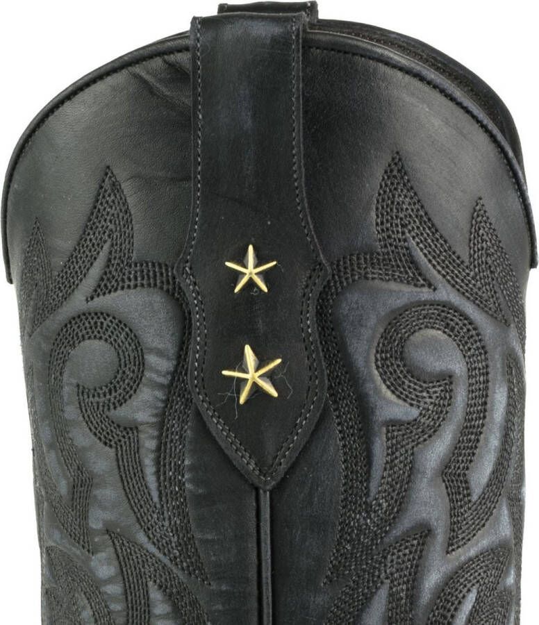 Mayura Boots Alabama 2524 Zwart Lavado Dames Westernlaars Spitse Neus Hak Hoge Schacht Echt Leer