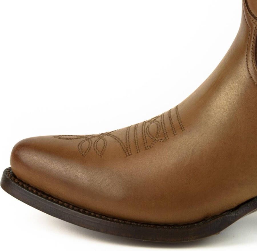 Mayura Boots Arpia 2534 Hazelnoot Bruin Dames Western Laarzen Sierstiksel Spitse Neus Schuine Hak Glad Leer