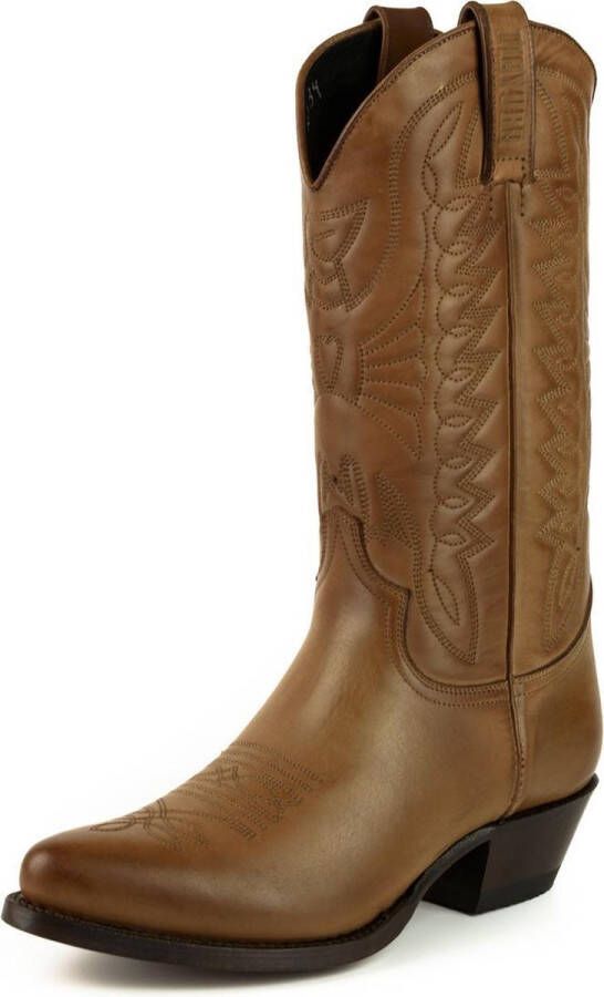 Mayura Boots Arpia 2534 Hazelnoot Bruin Dames Western Laarzen Sierstiksel Spitse Neus Schuine Hak Glad Leer