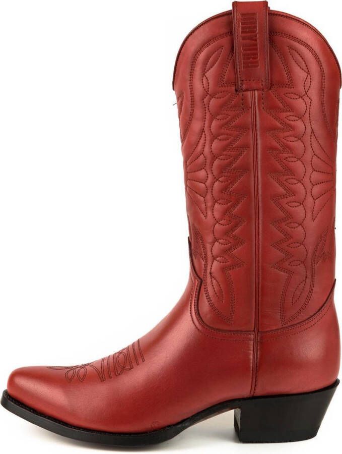 Mayura Boots Arpia 2534 Rood Dames Western Laarzen Sierstiksel Spitse Neus Schuine Hak Glad Leer - Foto 6