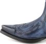 Mayura Boots Austin 1931 Blauw Spitse Western Heren Enkellaars Schuine Hak Elastiek Sluiting Vintage Look - Thumbnail 2