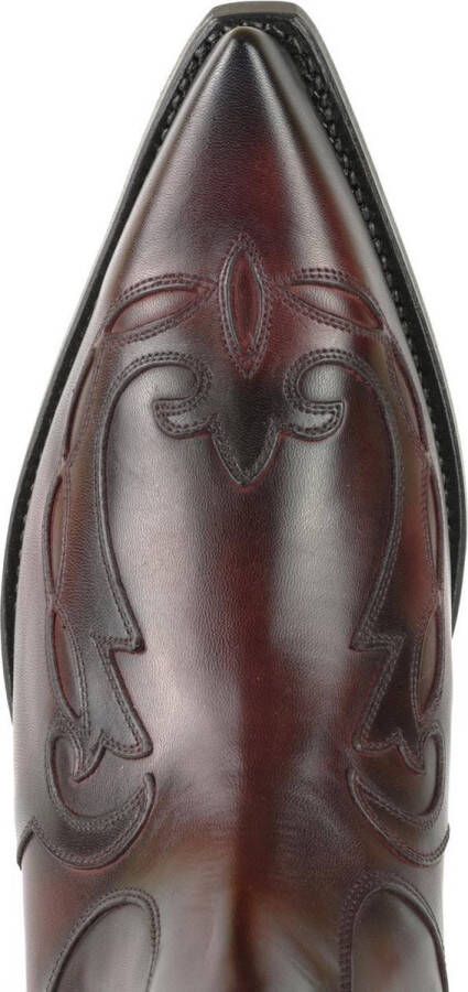 Mayura Boots Austin 1931 Bordeaux Spitse Western Heren Enkellaars Schuine Hak Elastiek Sluiting Vintage Look