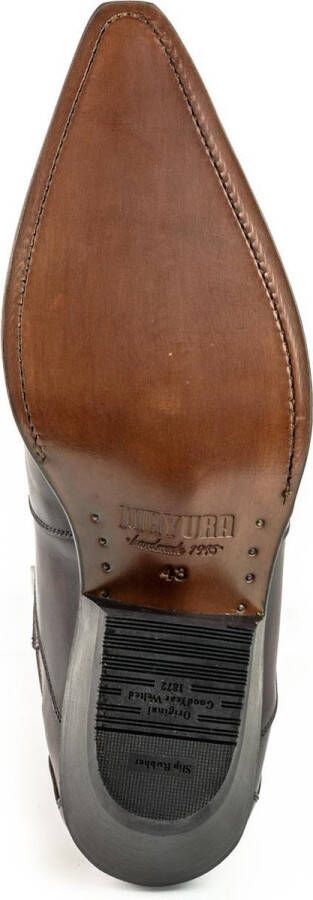 Mayura Boots Austin 1931 Bordeaux Spitse Western Heren Enkellaars Schuine Hak Elastiek Sluiting Vintage Look