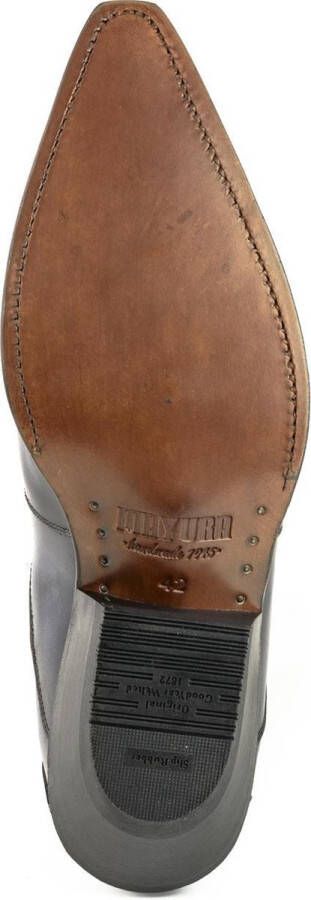 Mayura Boots Austin 1931 Grijs Spitse Western Heren Enkellaars Schuine Hak Elastiek Sluiting Vintage Look