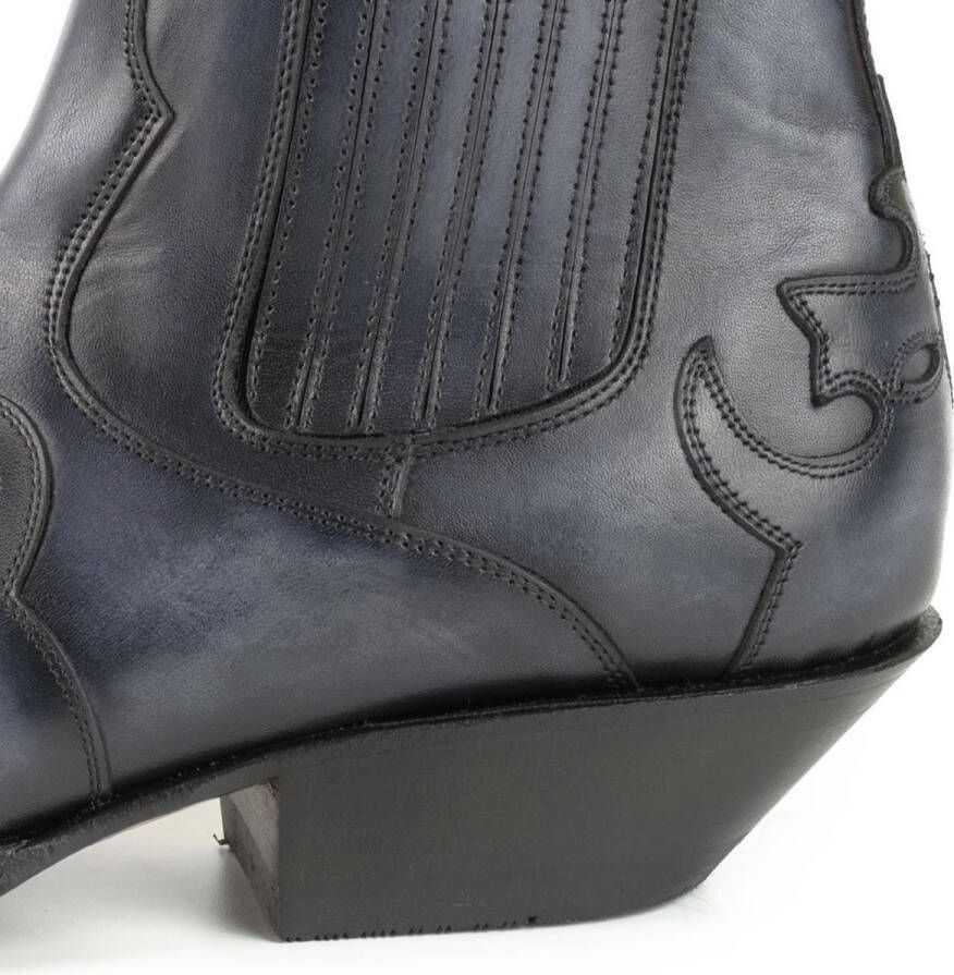 Mayura Boots Austin 1931 Grijs Spitse Western Heren Enkellaars Schuine Hak Elastiek Sluiting Vintage Look