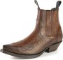 Mayura Boots Austin 1931 Kastanje Bruin Spitse Western Heren Enkellaars Schuine Hak Elastiek Sluiting Vintage Look - Thumbnail 2