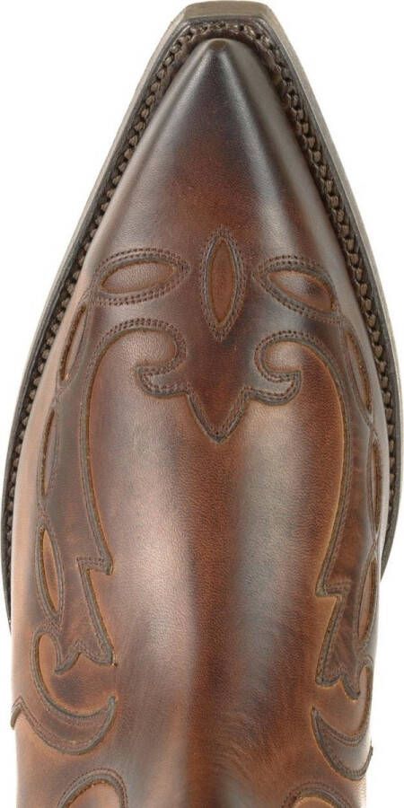 Mayura Boots Austin 1931 Kastanje Bruin Spitse Western Heren Enkellaars Schuine Hak Elastiek Sluiting Vintage Look