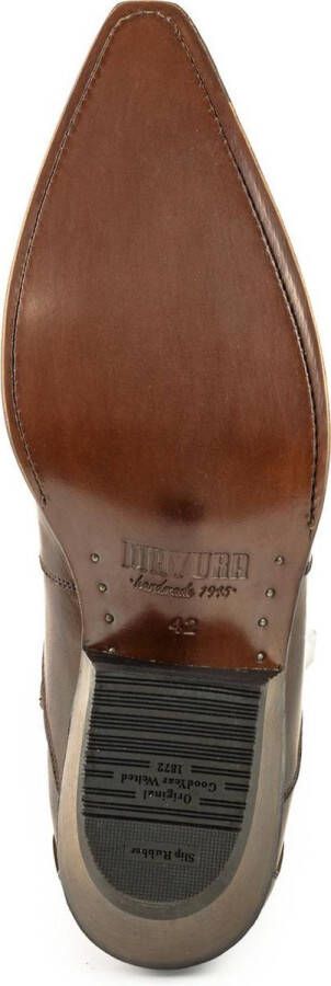 Mayura Boots Austin 1931 Kastanje Bruin Spitse Western Heren Enkellaars Schuine Hak Elastiek Sluiting Vintage Look