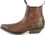 Mayura Boots Austin 1931 Kastanje Bruin Spitse Western Heren Enkellaars Schuine Hak Elastiek Sluiting Vintage Look - Thumbnail 9