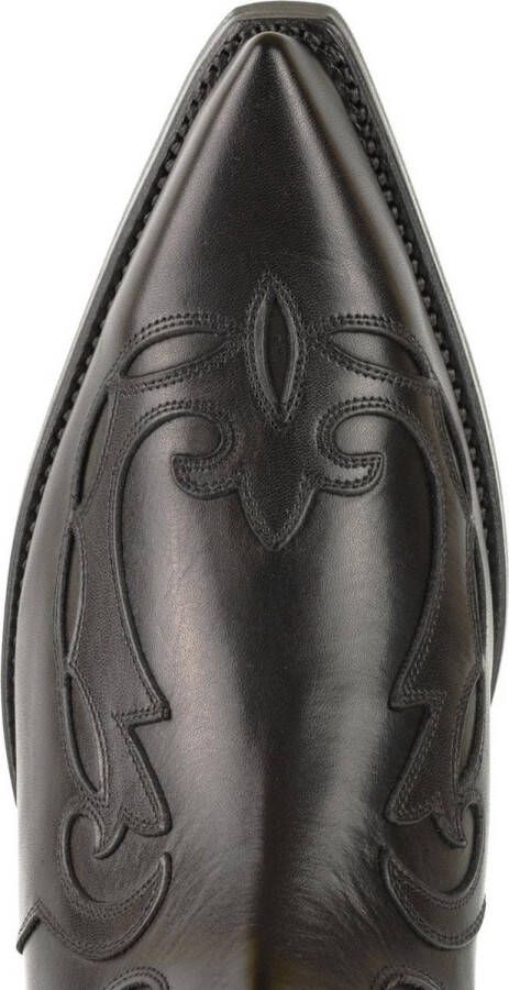 Mayura Boots Austin 1931 Zwart Spitse Western Enkellaars Schuine Hak Elastiek Sluiting Vintage Look - Foto 7