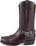 Mayura Boots Indian 2471 Bordeaux Cowboy Biker Laarzen Heren Vierkante Neus Platte Hak Afneembaar Spoor Echt Leer - Thumbnail 3