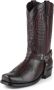 Mayura Boots Indian 2471 Bordeaux Cowboy Biker Laarzen Heren Vierkante Neus Platte Hak Afneembaar Spoor Echt Leer - Thumbnail 5