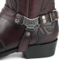 Mayura Boots Indian 2471 Bordeaux Cowboy Biker Laarzen Heren Vierkante Neus Platte Hak Afneembaar Spoor Echt Leer - Thumbnail 7