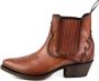 Mayura Boots Marilyn 2487 Cognac Dames Cowboy Western Fashion Enklelaars Spitse Neus Schuine Hak Elastiek Sluiting Echt Leer - Thumbnail 2