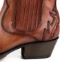 Mayura Boots Marilyn 2487 Cognac Dames Cowboy Western Fashion Enklelaars Spitse Neus Schuine Hak Elastiek Sluiting Echt Leer - Thumbnail 5