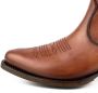 Mayura Boots Marilyn 2487 Cognac Dames Cowboy Western Fashion Enklelaars Spitse Neus Schuine Hak Elastiek Sluiting Echt Leer - Thumbnail 9