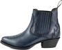 Mayura Boots Marilyn 2487 Marine Blauw Dames Cowboy Western Fashion Enklelaars Spitse Neus Schuine Hak Elastiek Sluiting Echt Leer - Thumbnail 6