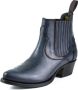Mayura Boots Marilyn 2487 Marine Blauw Dames Cowboy Western Fashion Enklelaars Spitse Neus Schuine Hak Elastiek Sluiting Echt Leer - Thumbnail 8