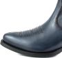Mayura Boots Marilyn 2487 Marine Blauw Dames Cowboy Western Fashion Enklelaars Spitse Neus Schuine Hak Elastiek Sluiting Echt Leer - Thumbnail 9