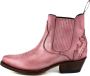 Mayura Boots Marilyn 2487 Roze Dames Cowboy Western Fashion Enklelaars Spitse Neus Schuine Hak Elastiek Sluiting Echt Leer - Thumbnail 5