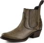 Mayura Boots Marilyn 2487 Taupe Dames Cowboy Western Fashion Enklelaars Spitse Neus Schuine Hak Elastiek Sluiting Echt Leer - Thumbnail 3