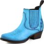 Mayura Boots Marilyn 2487 Turquoise Dames Cowboy Western Fashion Enklelaars Spitse Neus Schuine Hak Elastiek Sluiting Echt Leer - Thumbnail 6