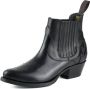 Mayura Boots Marilyn 2487 Zwart Dames Cowboy Western Fashion Enklelaars Spitse Neus Schuine Hak Elastiek Sluiting Echt Leer - Thumbnail 2