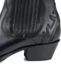 Mayura Boots Marilyn 2487 Zwart Dames Cowboy Western Fashion Enklelaars Spitse Neus Schuine Hak Elastiek Sluiting Echt Leer - Thumbnail 4