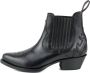 Mayura Boots Marilyn 2487 Zwart Dames Cowboy Western Fashion Enklelaars Spitse Neus Schuine Hak Elastiek Sluiting Echt Leer - Thumbnail 8