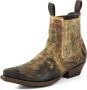 Mayura Boots Thor 1931 Hazelnoot Bruin Heren Spitse Western Enkellaars Schuine Hak Elastiek Vintage Look - Thumbnail 2