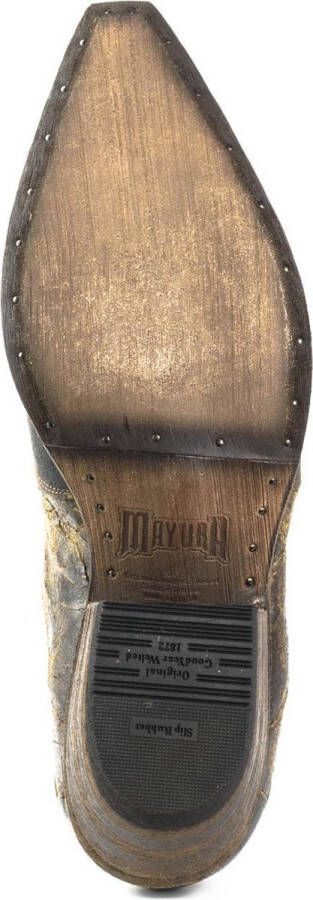 Mayura Boots Thor 1931 Hazelnoot Bruin Heren Spitse Western Enkellaars Schuine Hak Elastiek Vintage Look