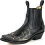 Mayura Boots Thor 1931 Zwart Spitse Western Heren Enkellaars Schuine Hak Elastiek Sluiting Vintage Look - Thumbnail 6