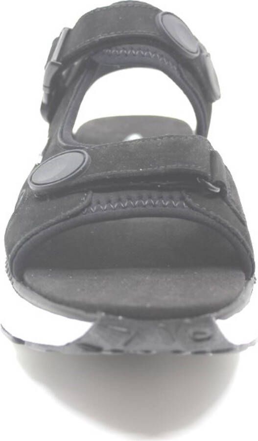 MBT MTR SANDAL W 702835-03U Zwarte dames sandalen met klittenbandsluiting in een dynamic uitvoering