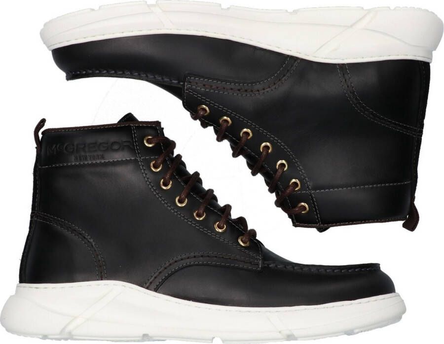 McGregor Heren Boots Zwart Veterboots Leer Veters