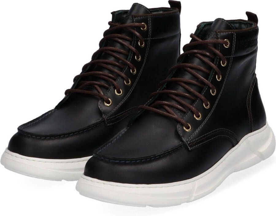 McGregor Heren Boots Zwart Veterboots Leer Veters