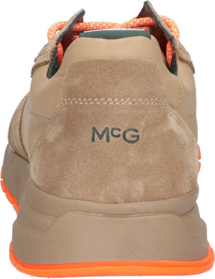 McGregor Heren Sneakers Beige Lage Sneakers Leer Veters