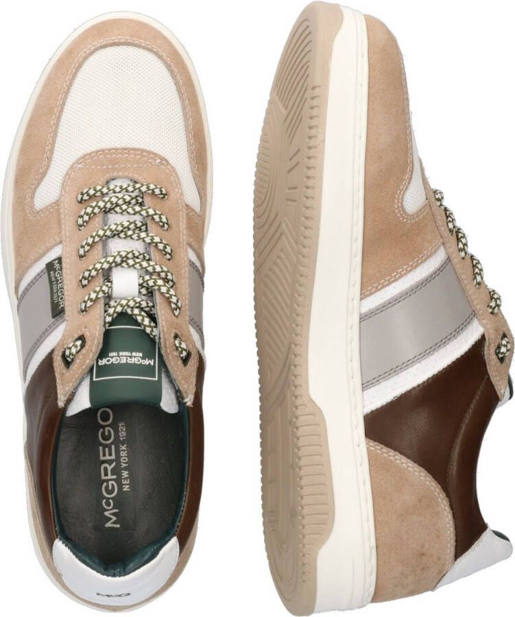 McGregor Heren Sneakers Beige Lage Sneakers Leer Veters