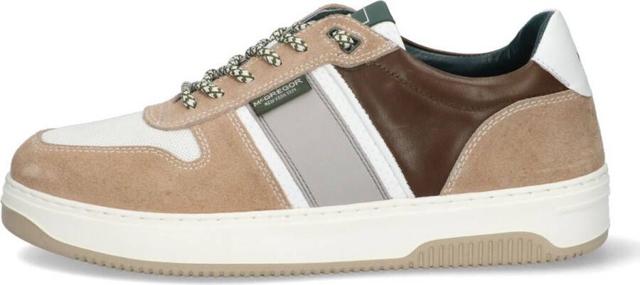 McGregor Heren Sneakers Beige Lage Sneakers Leer Veters