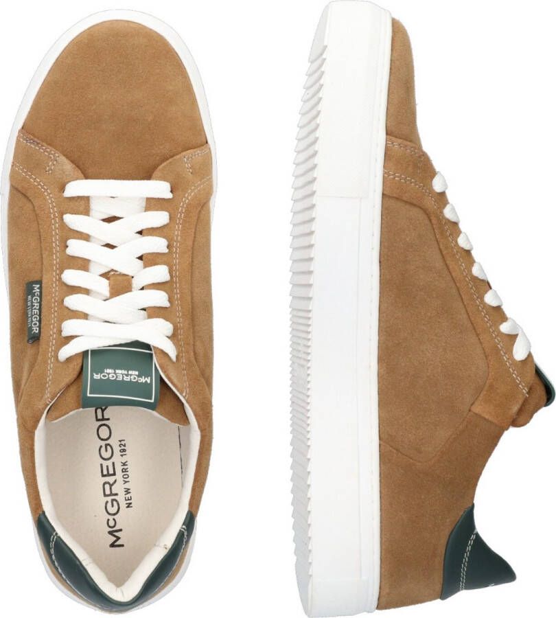 McGregor Heren Sneakers Beige Lage Sneakers Suède Veters