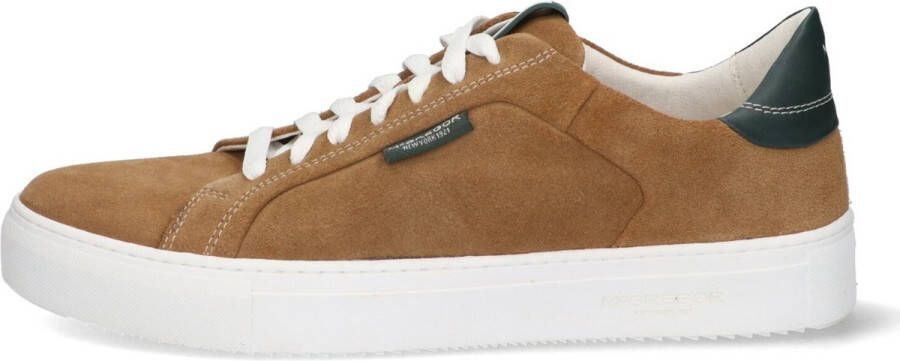 McGregor Heren Sneakers Beige Lage Sneakers Suède Veters