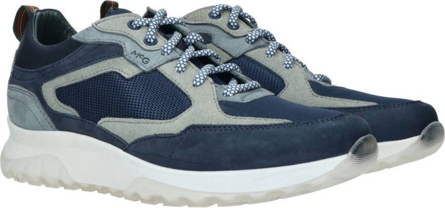 McGregor Heren Sneakers Blauw Grijs Lage Sneakers Leer Veters