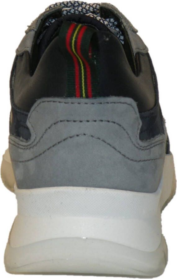 McGregor Heren Sneakers Blauw Grijs Lage Sneakers Leer Veters